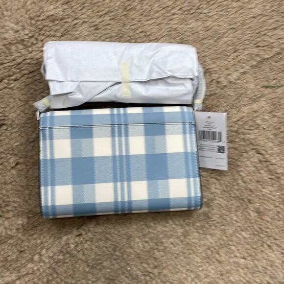 Kate Spade Crossbody Bag Small Blue Plaid Multi New Retails $289 - Picture 6 of 7